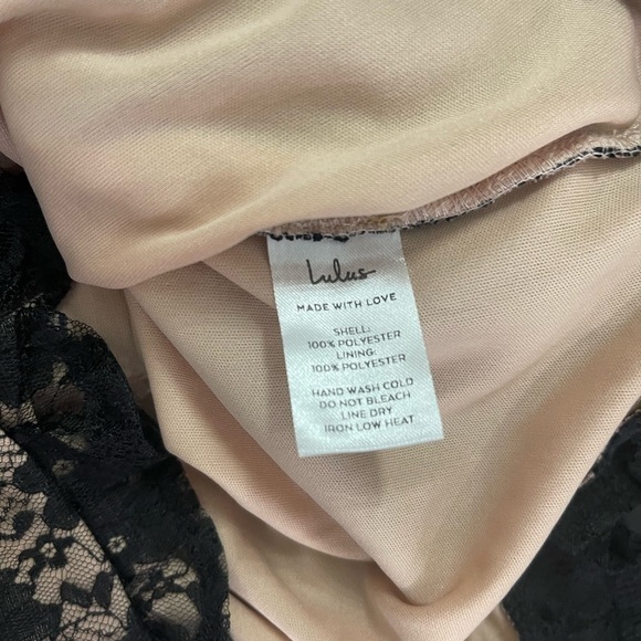 Lulus “Frilled to be Here” Black Lace Ruched Dress - Picture 9 of 9